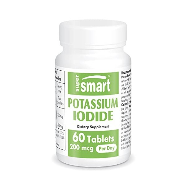 Potassium Iodide 200 mcg par Jour - Contribue au Bon Fonctionnement de la Thyroïde - Soutient le Métabolisme et le Système Ne