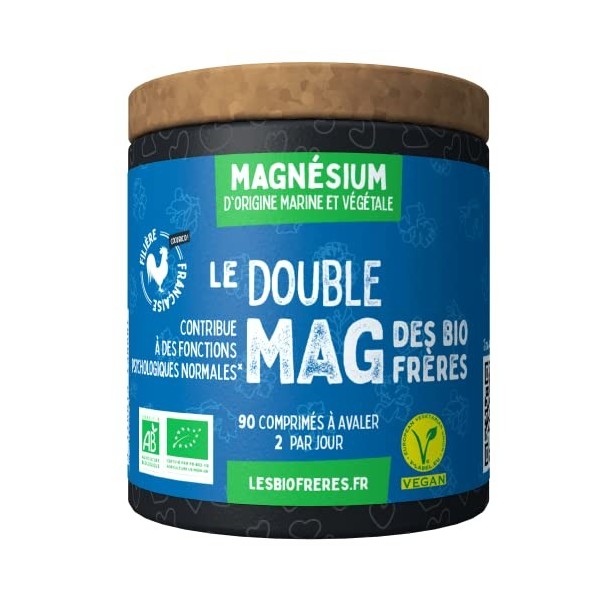 Magnésium Marin – Laitue de mer – Stress Fatigue et Nervosité – Fonction Musculaire Normale – 90 comprimés à avaler – Complém