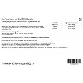 Now Foods, Peppermint Gels, Huile de Menthe Poivrée, avec Gingembre et Fenouil, 90 Capsules molles, Testé en Laboratoire, San