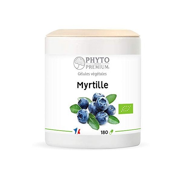 Myrtille baie - Vaccinium myrtillus – 180 gélules 340 MG - BIO 