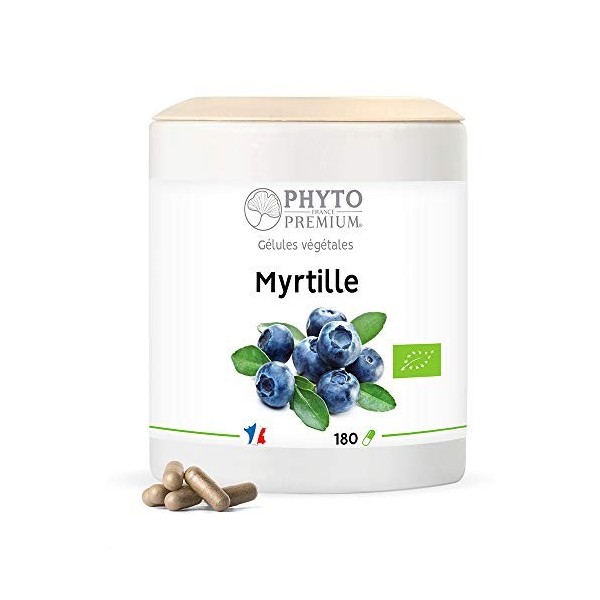 Myrtille baie - Vaccinium myrtillus – 180 gélules 340 MG - BIO 