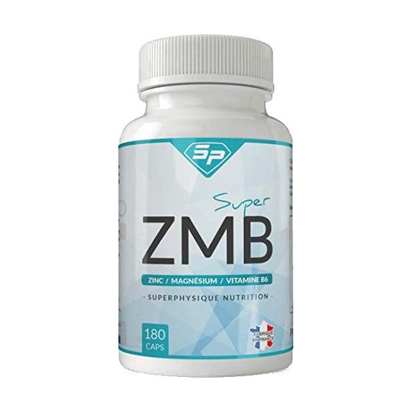 SUPER ZMB MAGNÉSIUM À HAUTE BIODISPONIBILITÉ • Enrichi en Pidolate de Zinc et Vitamine B6 • ANTI-FATIGUE • Made in France •