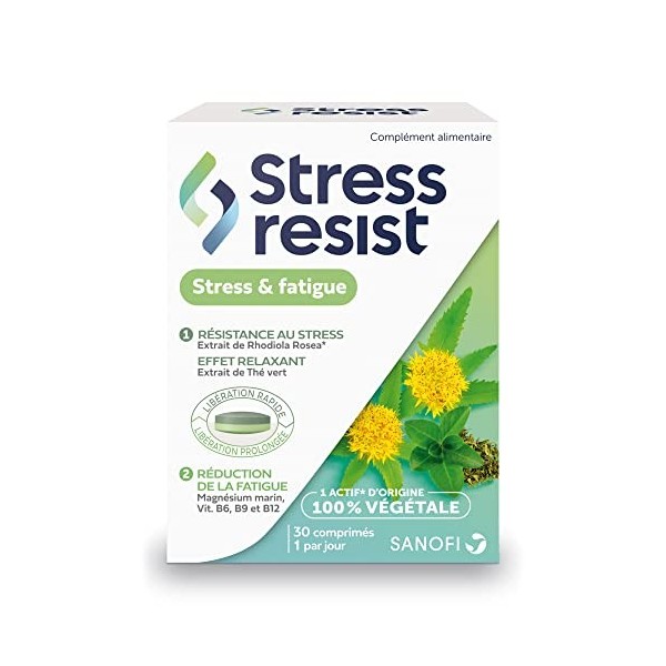 Stress Resist - 30 comprimés bi-couche - résistance au stress, effet relaxant et réduction de la fatigue