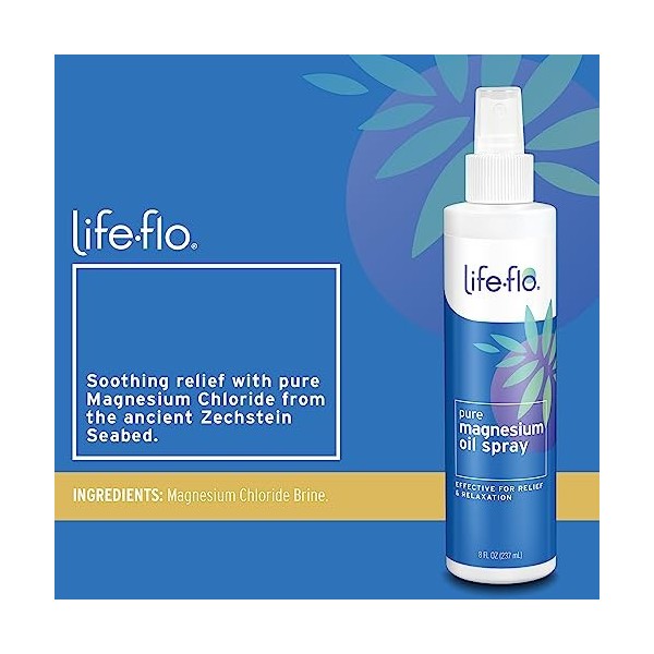 Life-Flo Pure Huile de magnésium, 226,8 gram