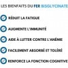 Fer bysglycinate - 60 gélules | Avec vitamines C • B9 | Hautement assimilable | Santé/immunité | Fabriquée en France | Nutrit