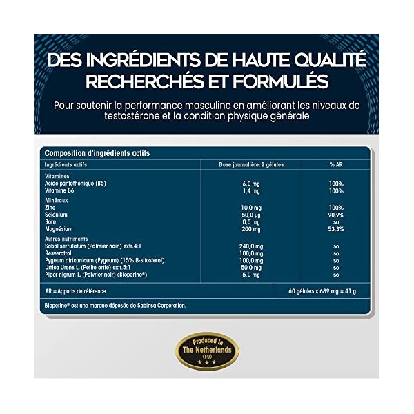 ReAge® Male Factor 2 | Complément magnésium | Riche en Chou palmiste et Zinc | Réduit la dégradation du niveau de testostéron