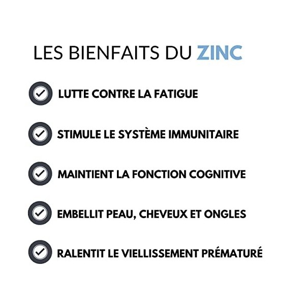 ZINC - 120 gélules | Avec vitamine B6 | Haute absorption | Santé | Immunité | 100% naturel | Fabriqué en France | Nutrition p