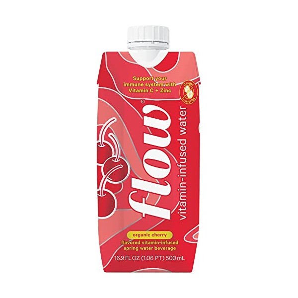 Flow Vitamin Infused Spring Water- Organic Cherry 12 x 500mL