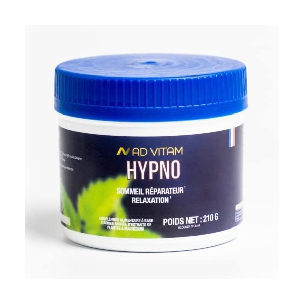 Complément alimentaire HYPNO • 200 mg de Magnésium + Taurine + Mélisse + Théanine + Glycine • ANTI-STRESS et SOMMEIL REPARATE