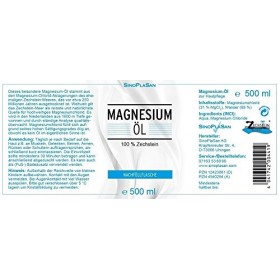 SinoPlaSan Huile de Magnésium 100% Zechstein Recharge 500ml