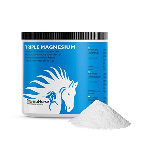 PharmaHorse Triple Magnesium | Citrate de magnésium, Malate de magnésium, Lactate de magnésium | Souplesse des Muscles | pour