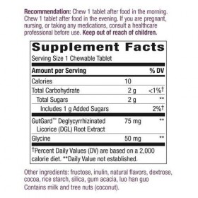 DGL Ultra, German Chocolate Flavoured, 90 Chewable Tablets