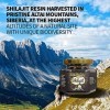Pure résine authentique de Shilajit de lAltai Sibérien "Montagnes Dorées" 100g - Cuillère à mesurer - Certificat de qualité 