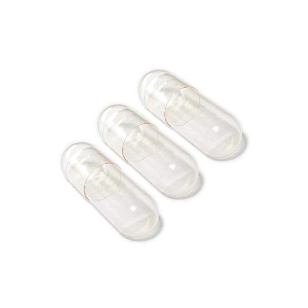 Lot de 100 gélules vides végétales/végétaliennes HPMC taille 000 transparent neutre au goût, sans colorant capsules vides d