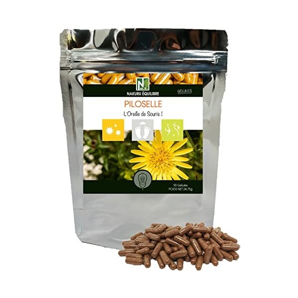 NAKURU | Piloselle | Gamme Équilibre | Fabriqué en France | "LOreille de Souris !" | 90 Gélules de 275mg / Poids Net: 24,75