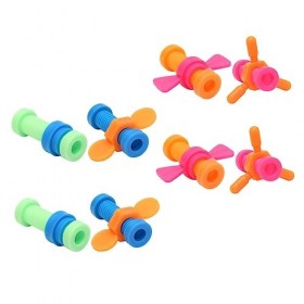 Healvian 8 Pièces Soulagement De La Pression Rotatif Crayon Pour Enfants Puzzle Mini Doigt De La Main Exercice Nouilles Exten