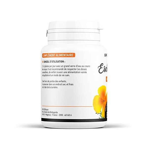 Escholtzia biologique 240 mg - 100 gélules végétales