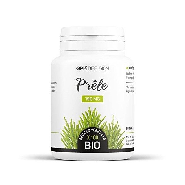 Prêle biologique 190 mg - 100 gélules végétales