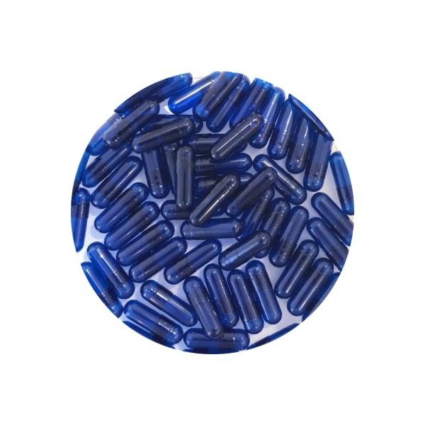 DR T&T Lot de 100 capsules de gélatine Bleu clair Taille 0
