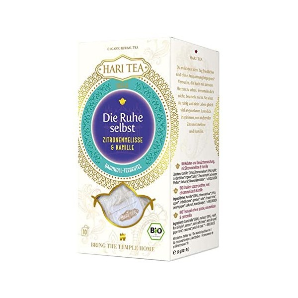 Hari Tea Le calme lui-même - mélisse et camomille 10 sachets, 20g