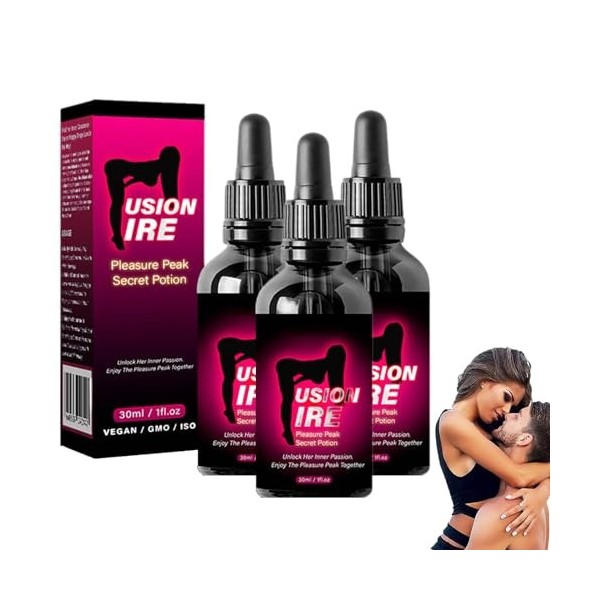 FusionFire Pleasure Peak Potion secrète – Élixir de passion DesireFusion, gouttes heureuses secrètes, gouttes dhormones heur