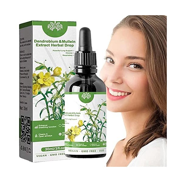 Gouttes Nettoyage Des Poumons Extrait De Molène De Dendrobium Lung Cleanse Drops Nettoyant Pour Le Mucus Nettoyant Goutte Net