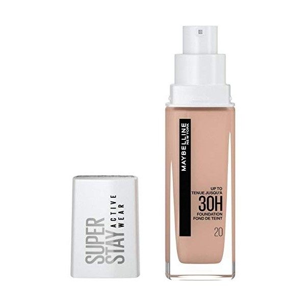 Maybelline New-York - Fond de Teint Liquide Longue Tenue, Sans Transfert, Haute Couvrance - Superstay Active Wear 30h - Teint