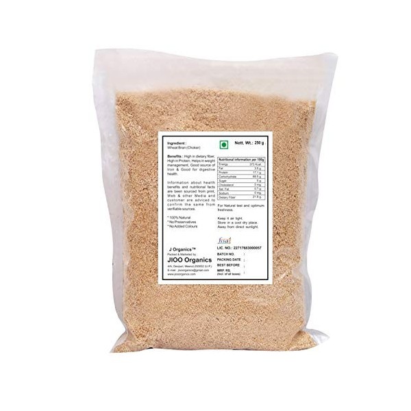 Jioo Organics Wheat Bran_Pack Of 227 Grams