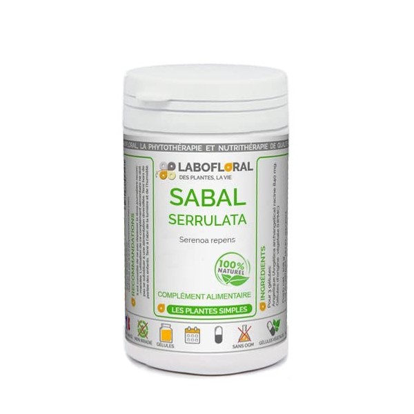 Sabal serrulata Labofloral 50 gélules dosées à 250 mg - Complément alimentaire - Prostate - Fabriqué en france