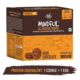 EAT Anytime Dark Chocolate Protein Cookies, Pack of 8 160g 