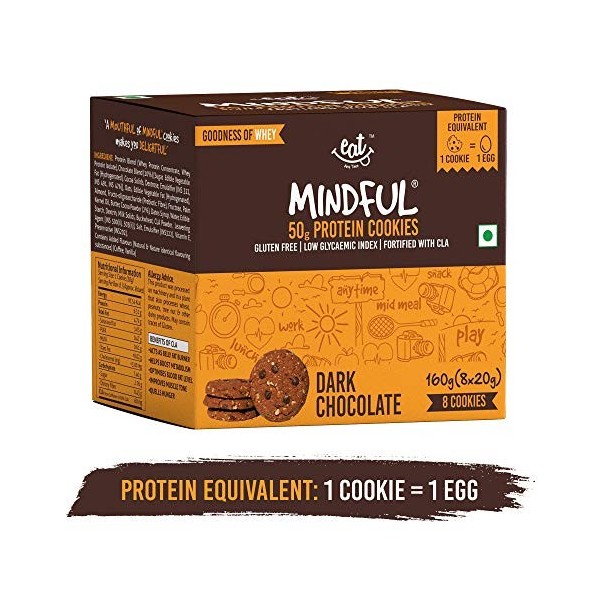 EAT Anytime Dark Chocolate Protein Cookies, Pack of 8 160g 