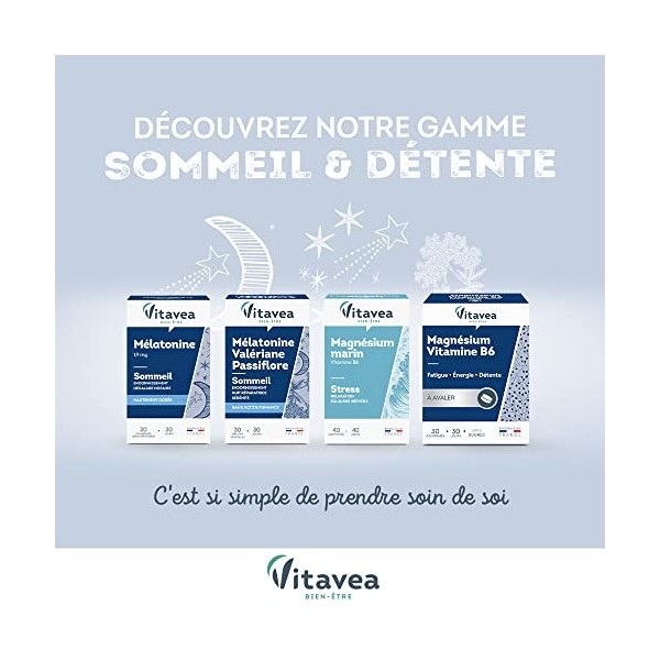 Vitavea - Complément Alimentaire Stress 100% BIO - Stress, Détente, Sérénité - Complexe Actifs Zen - Magnésium Laitue de Mer