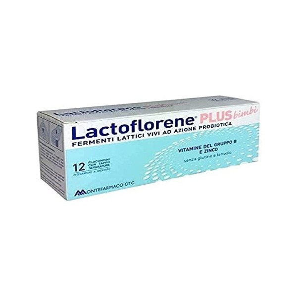 Montefarmaco Intégrateur Alimentaire Lactoflorene Plus Bimbi, 12 Flacons 10 ml