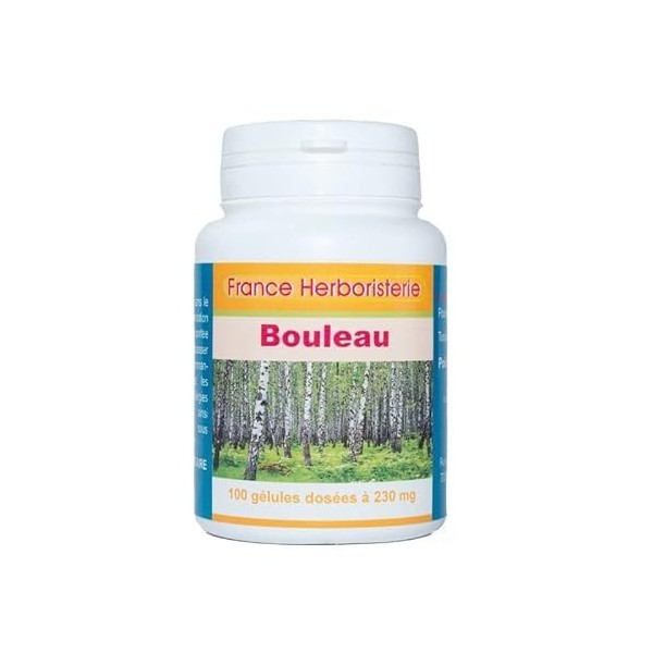 GELULES BOULEAU écorce 100 gélules dosées à 230 mg.