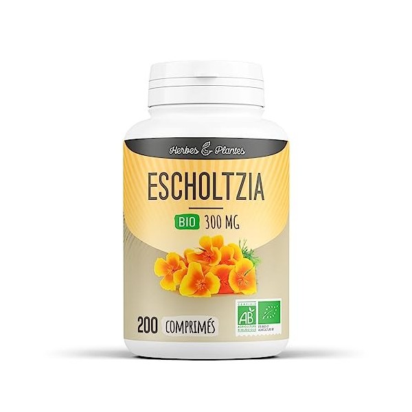 Herbes Et Plantes Escholtzia Bio 200 Comprimés 300 mg