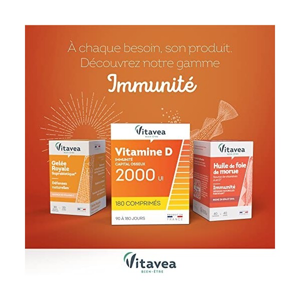 Vitavea - Vitamine D Cyprès BIO - Complément Alimentaire Défense, Immunité - Défenses Naturelles Renforcées - 100% des apport