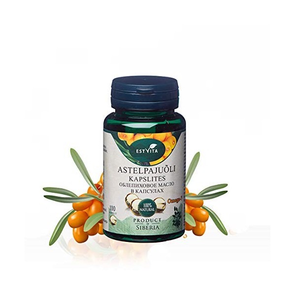 Capsules dhuile dargousier 100 pièces capsules Acides gras 100% naturel Huile dargousier Sans aucun additif