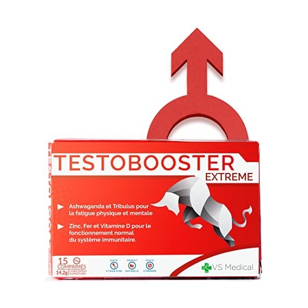 VS Medical Testobooster Extreme - Complément pour homme, effet ultra fort immédiat, améliore les performances, la vigueur et 