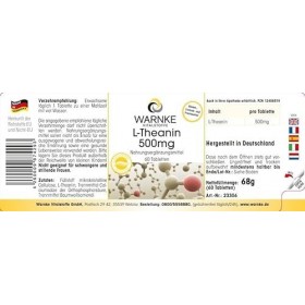 L-Theanine 500mg - 60 comprimés - Adaptogène - Acide animé | Warnke Vitalstoffe