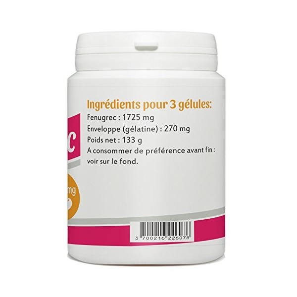 Fenugrec 200 gélules 575 mg