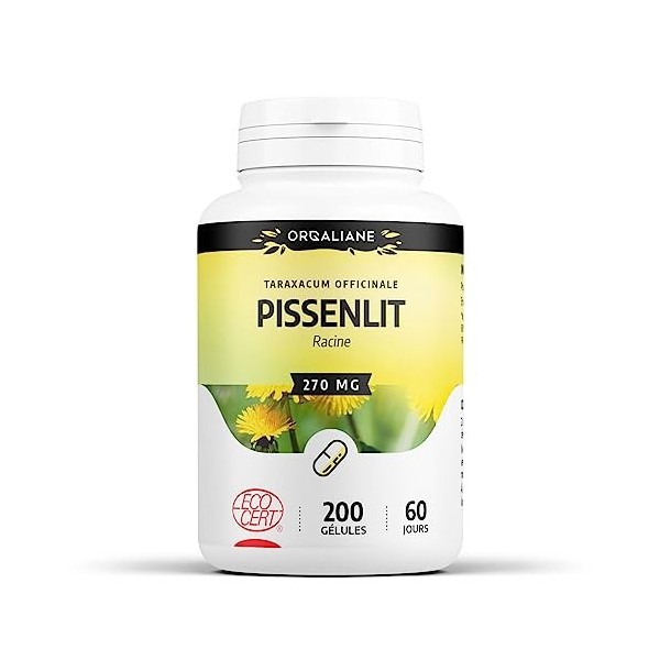 Pissenlit Racine 270 mg - 200 gélules - Certifié Ecocert