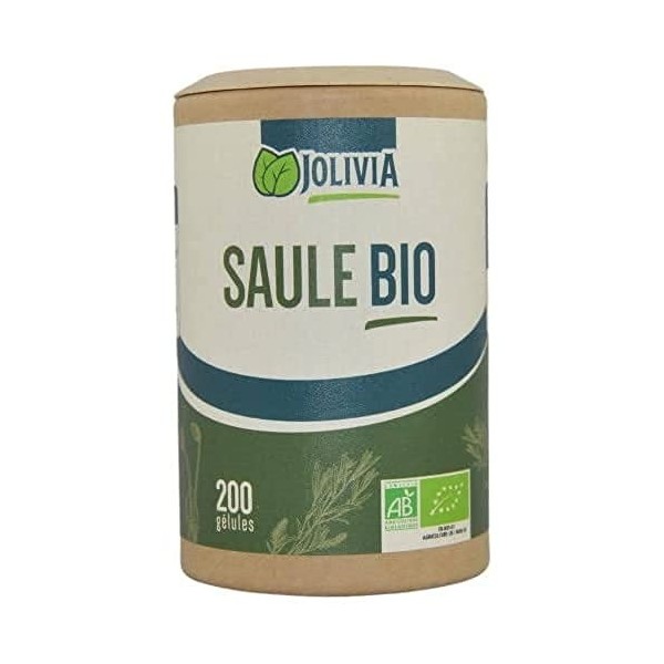 Saule Blanc Bio - 200 gélules végétales de 200 mg | Format Gélule | Complément Alimentaire | Vegan | Fabriqué en France