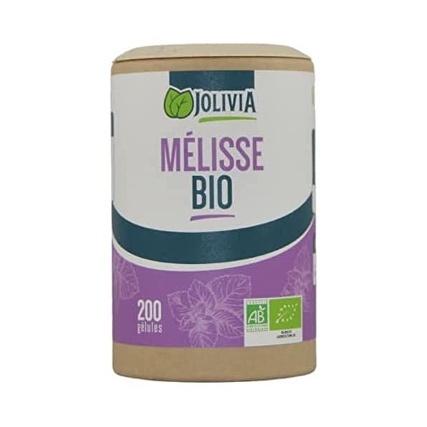 Mélisse - 200 gélules végétales de 250 mg | Format Gélule | Complément Alimentaire | Vegan | Fabriqué en France