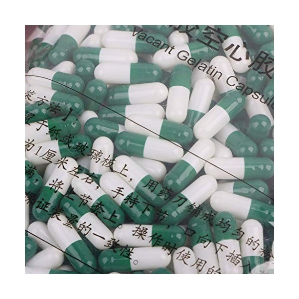 UNFAIRZQ Lot de 100 capsules vides en gélatine dure creuse à remplir pour capsules de pilules vides en gel 20 mm