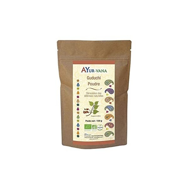 Guduchi bio AYur-vana en poudre - 150 g - Stimule les défenses naturelles