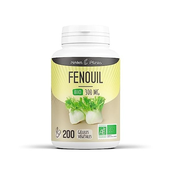 Herbes Et Plantes Fenouil Bio 200 Gélules Végétales 250 mg