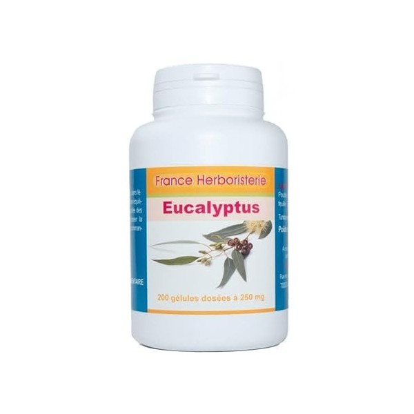 GELULES EUCALYPTUS feuille 200 gélules dosées à 250 mg poudre pure.