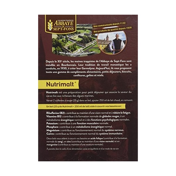 Abbaye de 7-fons Nutrimalt Bio 250 g