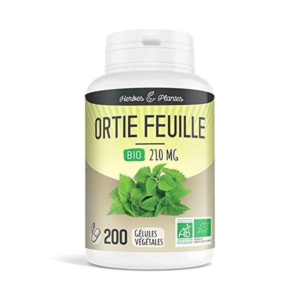 Herbes Et Plantes Ortie Bio Feuille Gélule Végétale 210 Mg, 200 Unités