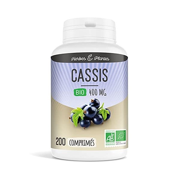 Herbes Et Plantes Cassis Bio 200 Comprimés 400 mg